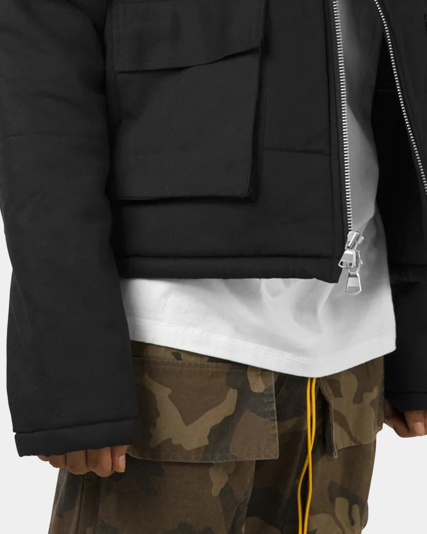 MNML Cropped Puffer Jacket Vintage Black 9 MNML Cropped Puffer Jacket Vintage Black - Image 8