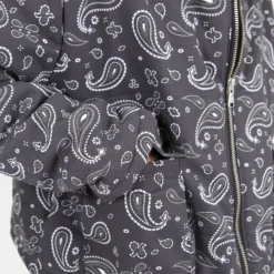 MNML Paisley Cropped Puffer Jacket Black -Nuvora Fit Sales 02040854 YB001 mens 0070