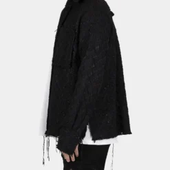 MNML Raw Edge Flannel Black 12 MNML Raw Edge Flannel Black -Nuvora Fit Sales 02040855 YB001 mens 0030