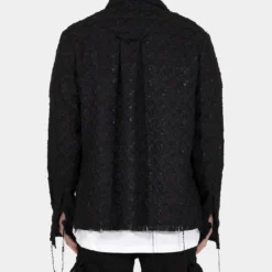 MNML Raw Edge Flannel Black 13 MNML Raw Edge Flannel Black -Nuvora Fit Sales 02040855 YB001 mens 0040