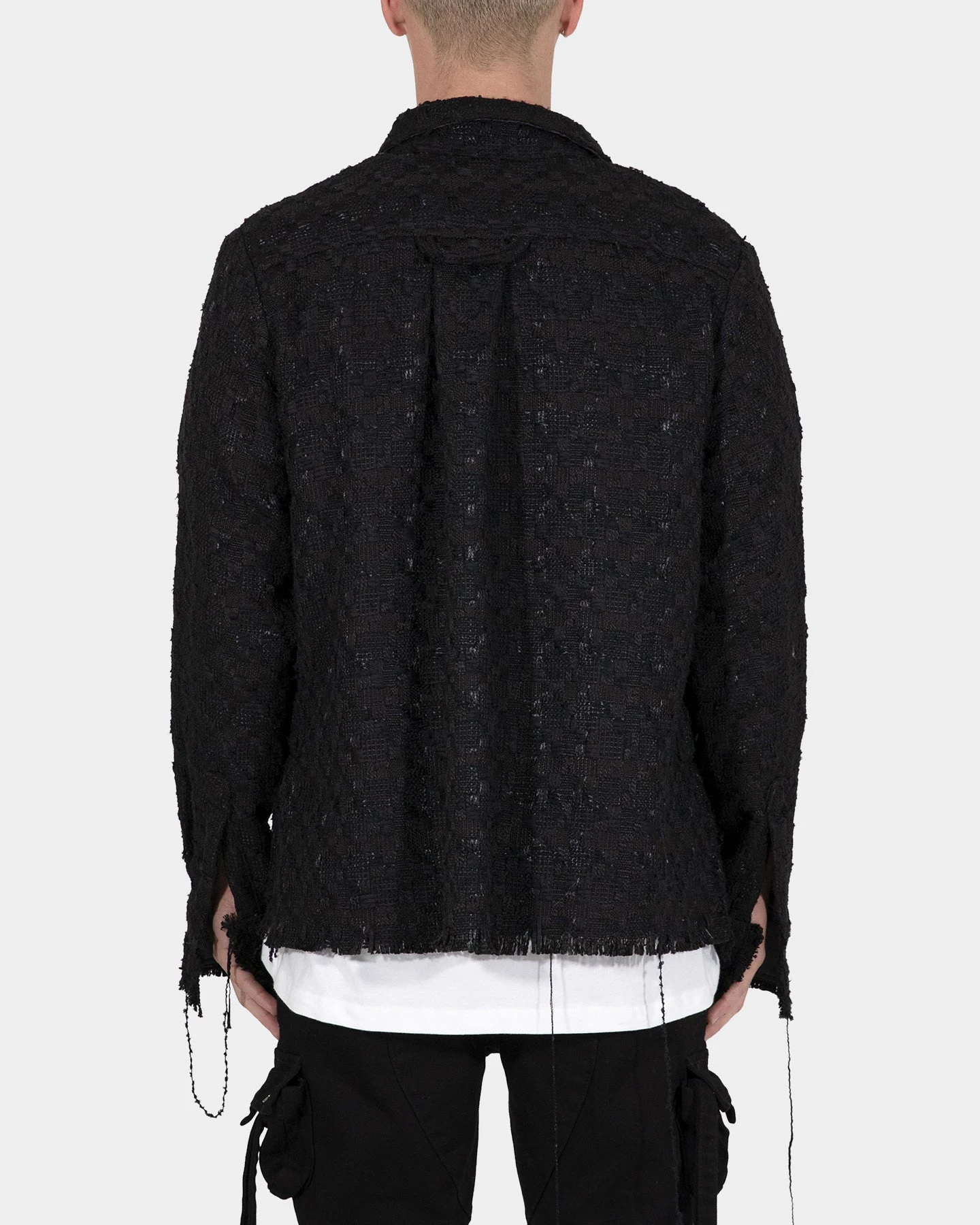 MNML Raw Edge Flannel Black 6 MNML Raw Edge Flannel Black - Image 4