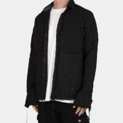 MNML Raw Edge Flannel Black 17 MNML Raw Edge Flannel Black -Nuvora Fit Sales 02040855 YB001 mens 0080