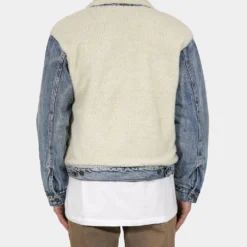 MNML Sherpa Body Trucker Jacket Blue/White -Nuvora Fit Sales 02040856 YX095 mens 0030