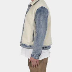 MNML Sherpa Body Trucker Jacket Blue/White -Nuvora Fit Sales 02040856 YX095 mens 0050