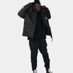 The Anti Order Hyphen ATD Puffer Jacket V2 Black/Silver -Nuvora Fit Sales 02040916 YB011 mens 080