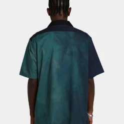 Raised By Wolves Painted Bowling Shirt Olive -Nuvora Fit Sales 02041032 YO100 mens 0040