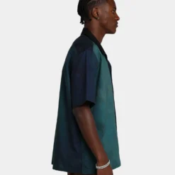 Raised By Wolves Painted Bowling Shirt Olive -Nuvora Fit Sales 02041032 YO100 mens 0050