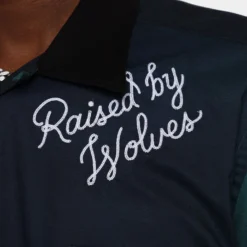 Raised By Wolves Painted Bowling Shirt Olive -Nuvora Fit Sales 02041032 YO100 mens 0070