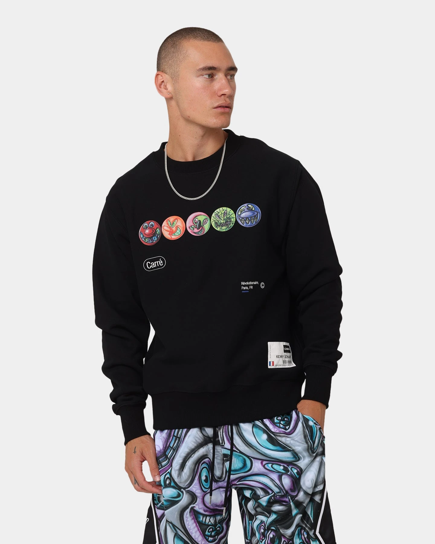 Carré X Kenny Scharf Gary's Revolution Crewneck Black 3 Carré X Kenny Scharf Gary's Revolution Crewneck Black