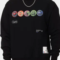 Carré X Kenny Scharf Gary's Revolution Crewneck Black 11 Carré X Kenny Scharf Gary's Revolution Crewneck Black -Nuvora Fit Sales 02041071 YB001 mens 0030