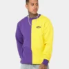 Deathrow Records Half Half Crewneck Purple/Yellow 1 Deathrow Records Half Half Crewneck Purple/Yellow -Nuvora Fit Sales 02041139 YP243 mens 0010