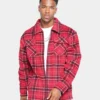 XXIII Charlie Flannel Jacket Red/Black -Nuvora Fit Sales 02041441 YR010 mens 010