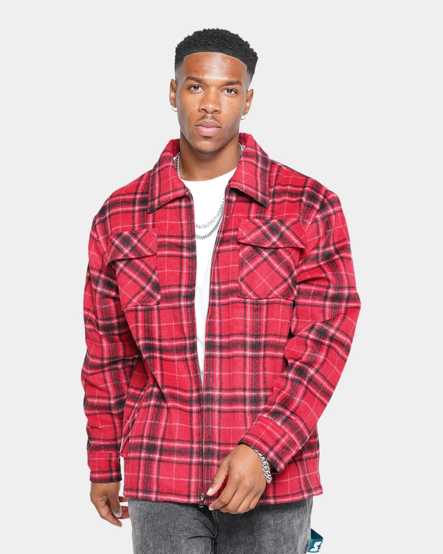 XXIII Charlie Flannel Jacket Red/Black 3 XXIII Charlie Flannel Jacket Red/Black