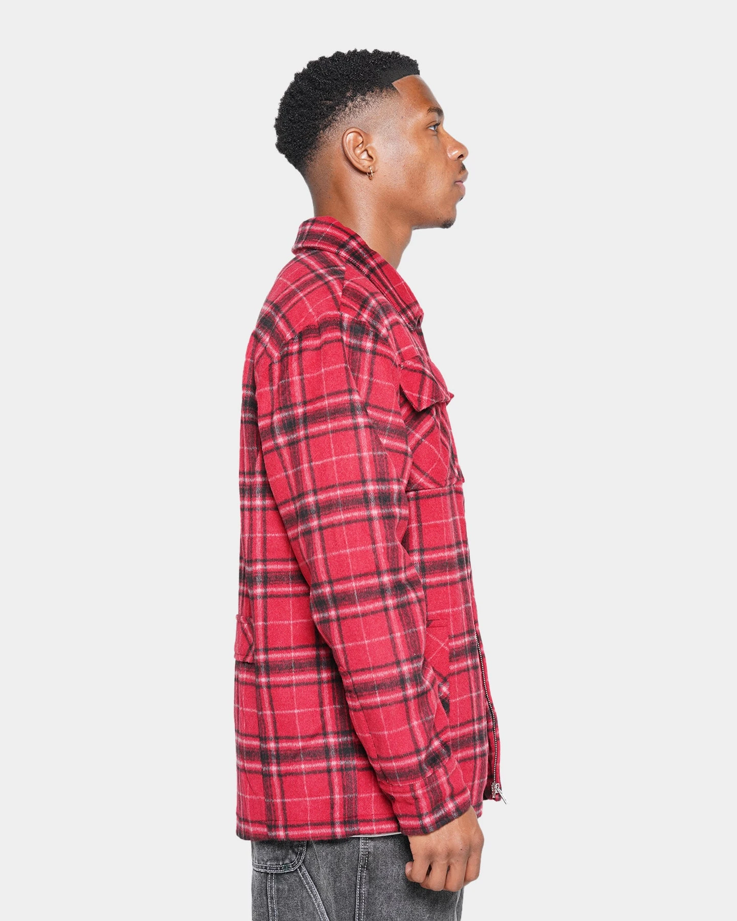 XXIII Charlie Flannel Jacket Red/Black 7 XXIII Charlie Flannel Jacket Red/Black - Image 5