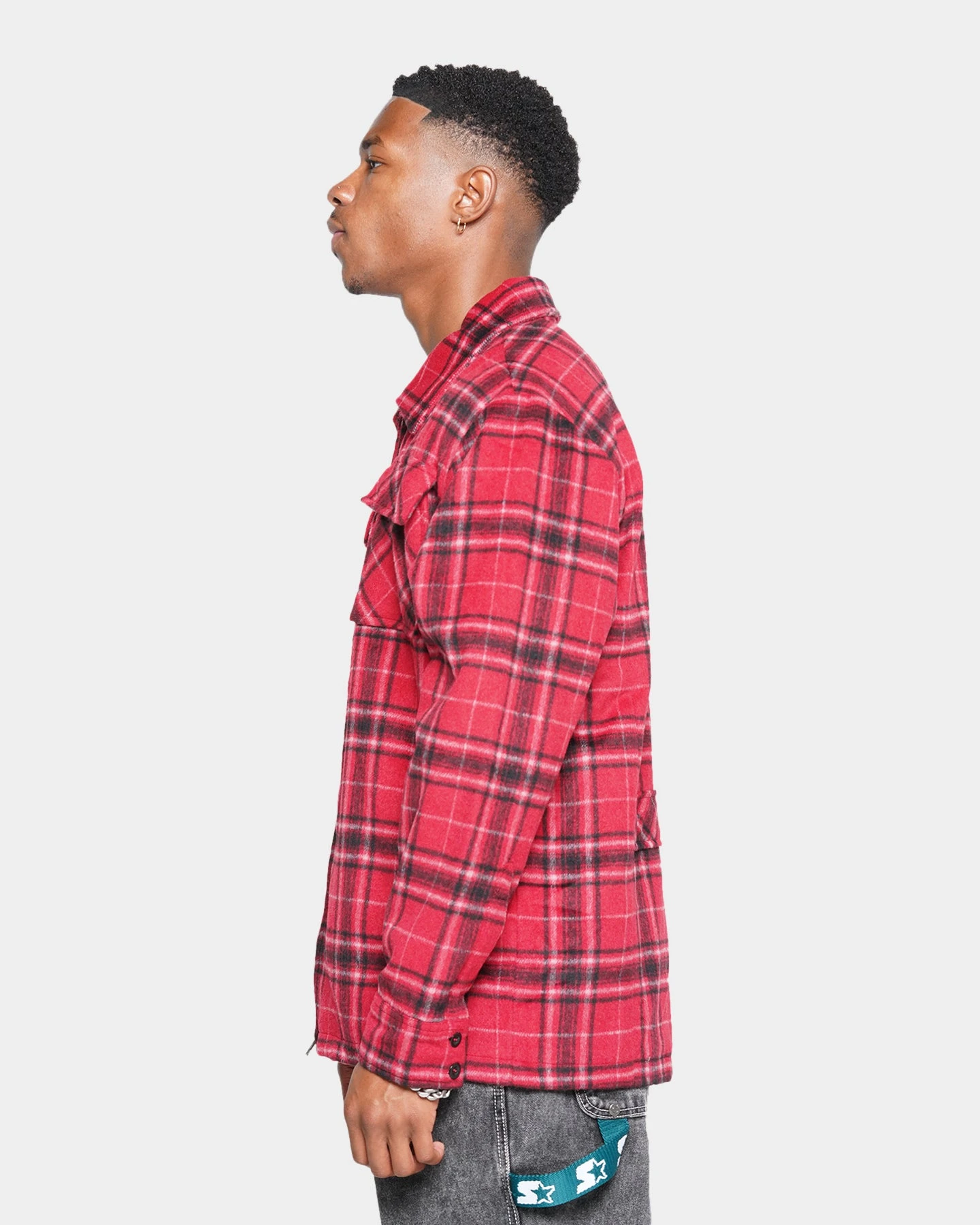XXIII Charlie Flannel Jacket Red/Black 8 XXIII Charlie Flannel Jacket Red/Black - Image 6