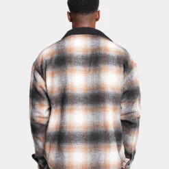 XXIII Sherpa Flannel Jacket Tan/Black -Nuvora Fit Sales 02041442 YT002 mens 0040