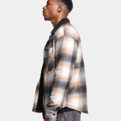 XXIII Sherpa Flannel Jacket Tan/Black -Nuvora Fit Sales 02041442 YT002 mens 0060