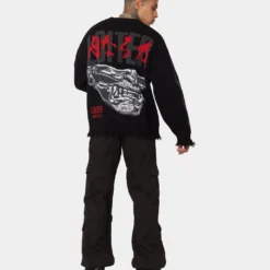 Loiter Honour Knit Sweater Black -Nuvora Fit Sales 02041900 YB001 mens 0030