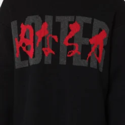 Loiter Honour Knit Sweater Black -Nuvora Fit Sales 02041900 YB001 mens 0040