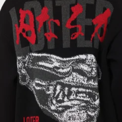 Loiter Honour Knit Sweater Black -Nuvora Fit Sales 02041900 YB001 mens 0050