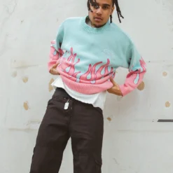 Loiter Inferno Knit Sweater Blue