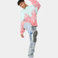 Loiter Inferno Knit Sweater Blue -Nuvora Fit Sales 02041912 YX001 mens 0020