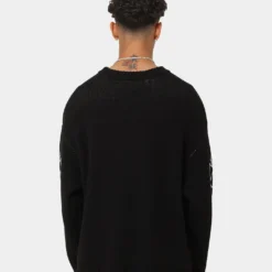404 Destroyer Knit Sweater Black -Nuvora Fit Sales 02041917 YB001 mens 0040