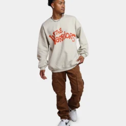 American Thrift X The Warriors Poster Crewneck Stone 17 American Thrift X The Warriors Poster Crewneck Stone -Nuvora Fit Sales 02042040 YS400 mens 0080