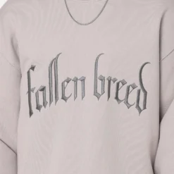 Fallen Breed Logo Crewneck Light Grey -Nuvora Fit Sales 02042092 YL210 mens 0030