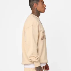 Fallen Breed Logo Crewneck Nude -Nuvora Fit Sales 02042092 YN341 mens 0050