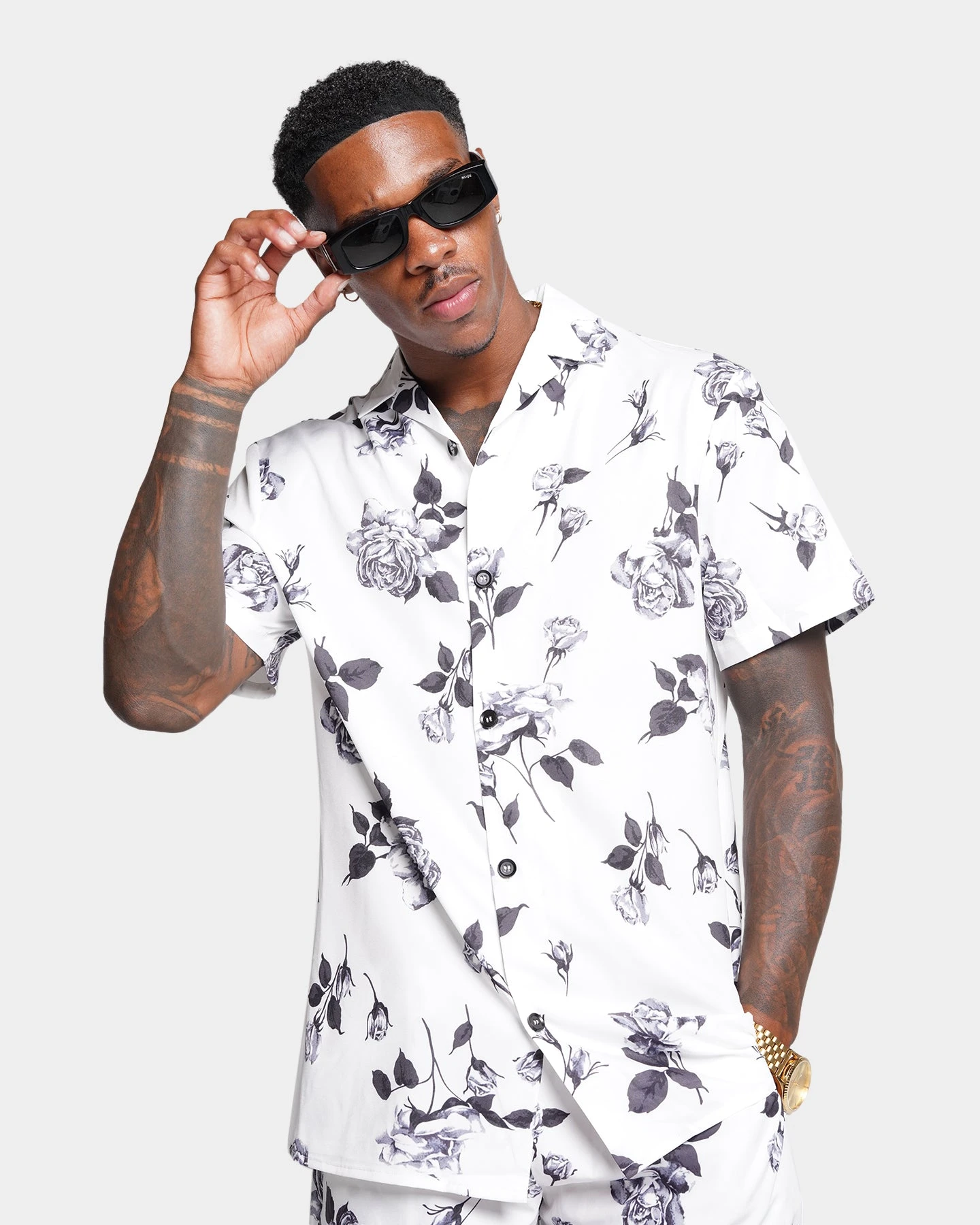 XXIII Milo Floral Button Up Shirt White 3 XXIII Milo Floral Button Up Shirt White