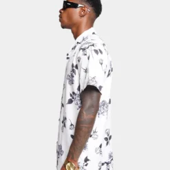 XXIII Milo Floral Button Up Shirt White 13 XXIII Milo Floral Button Up Shirt White -Nuvora Fit Sales 02042260 YW100 mens 0060