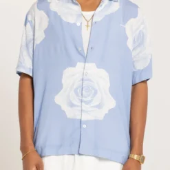 Carre Rose Bunch Button Up Shirt Light Blue -Nuvora Fit Sales 02042349 YL200 mens 0003 scaled
