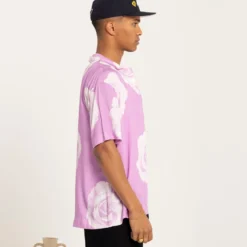 Carré Rose Bunch Button Up Shirt Pastel Purple -Nuvora Fit Sales 02042349 YP829 mens 0005 scaled