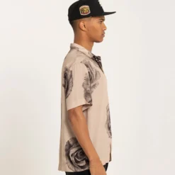 Carré Rose Bunch Button Up Shirt Stone -Nuvora Fit Sales 02042349 YS400 mens 0005 scaled