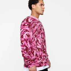 Advisory Board Crystals ABC. 123. Warped Camo Crewneck Rubellite Pink -Nuvora Fit Sales 02042368 YR266 mens 0050