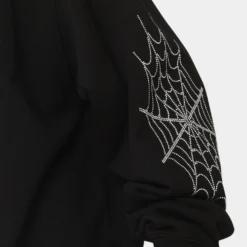 Loiter Spider Rhinestone Crewneck Black -Nuvora Fit Sales 02042438 YB001 mens 00100