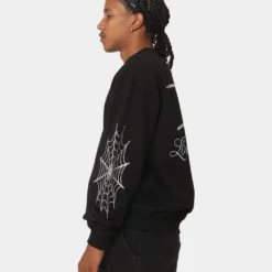 Loiter Spider Rhinestone Crewneck Black -Nuvora Fit Sales 02042438 YB001 mens 0070