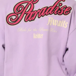 Loiter Paradise Crewneck Lilac -Nuvora Fit Sales 02042439 YL300 mens 0050