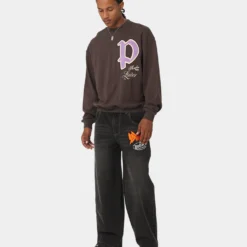 Loiter Paradise Crewneck Off Black -Nuvora Fit Sales 02042439 YO124 mens 0030