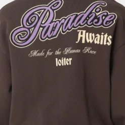 Loiter Paradise Crewneck Off Black -Nuvora Fit Sales 02042439 YO124 mens 0050