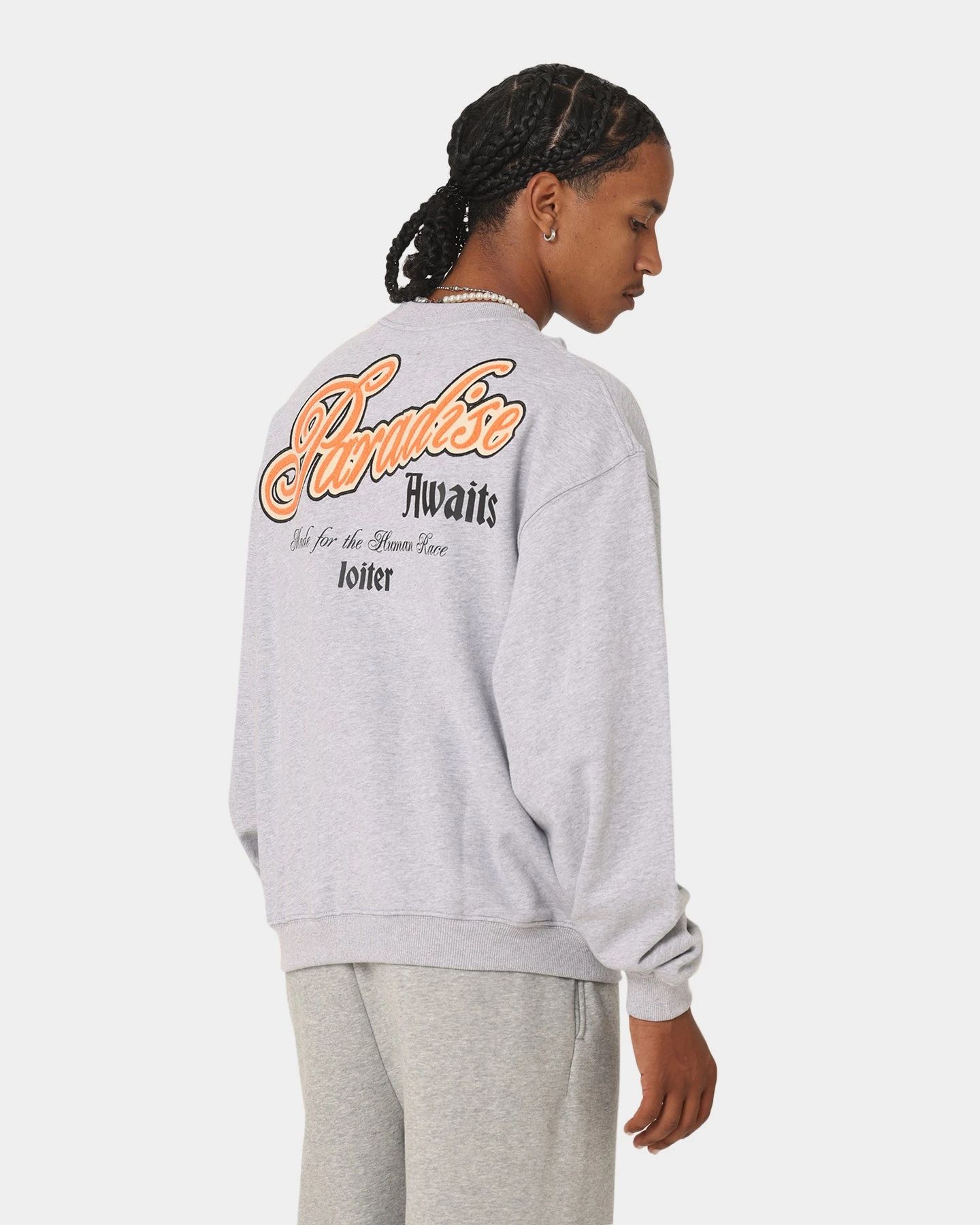 Loiter Paradise Crewneck Grey Marle 3 Loiter Paradise Crewneck Grey Marle
