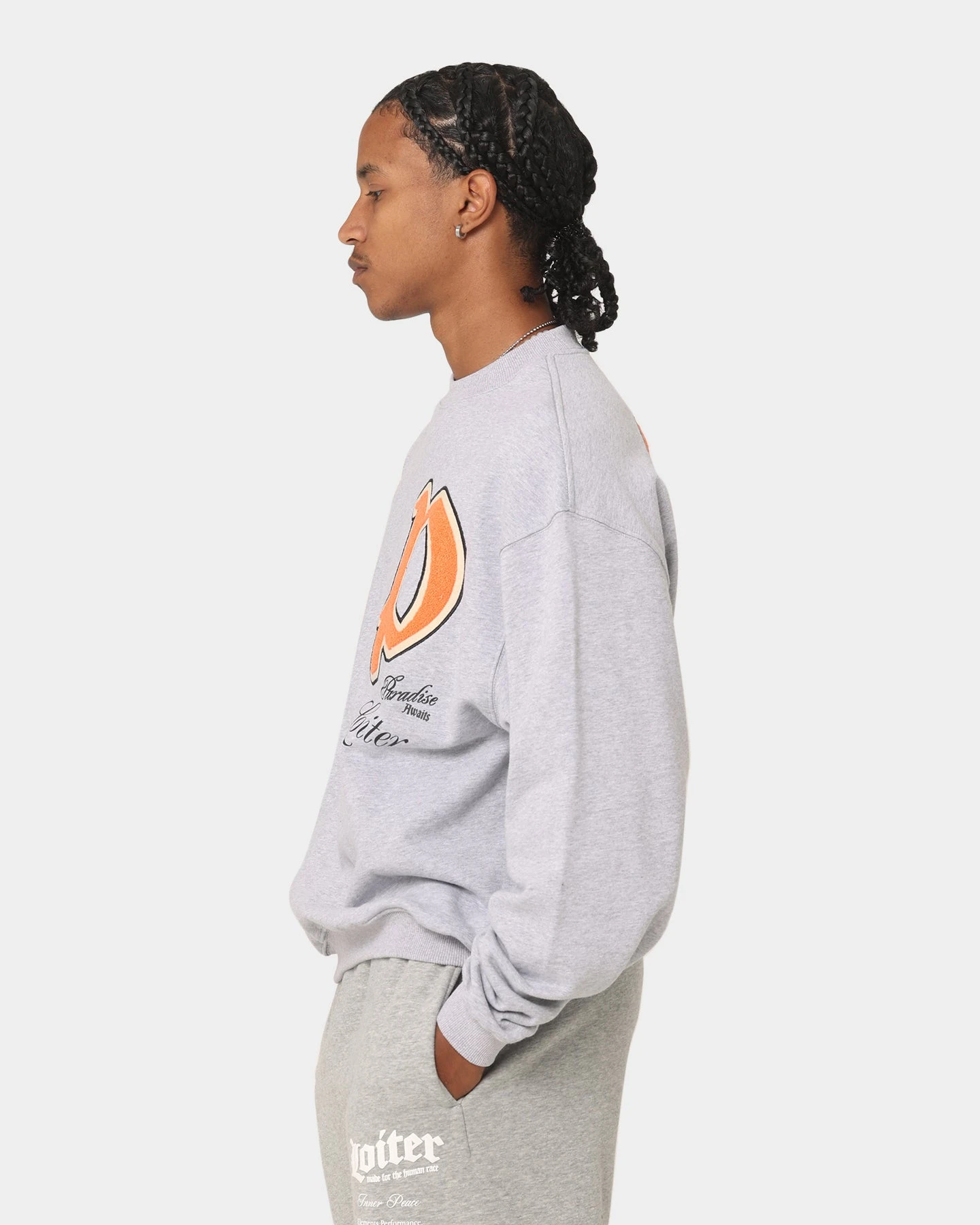 Loiter Paradise Crewneck Grey Marle 10 Loiter Paradise Crewneck Grey Marle - Image 8