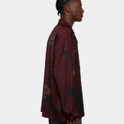 International Collective Casino Essentials Button Down Shirt Burgundy -Nuvora Fit Sales 02042525 YX500 mens 0070