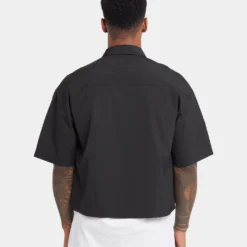 XXIII Felix Cropped Button Up Shirt Black -Nuvora Fit Sales 02042545 YB001 mens 0041