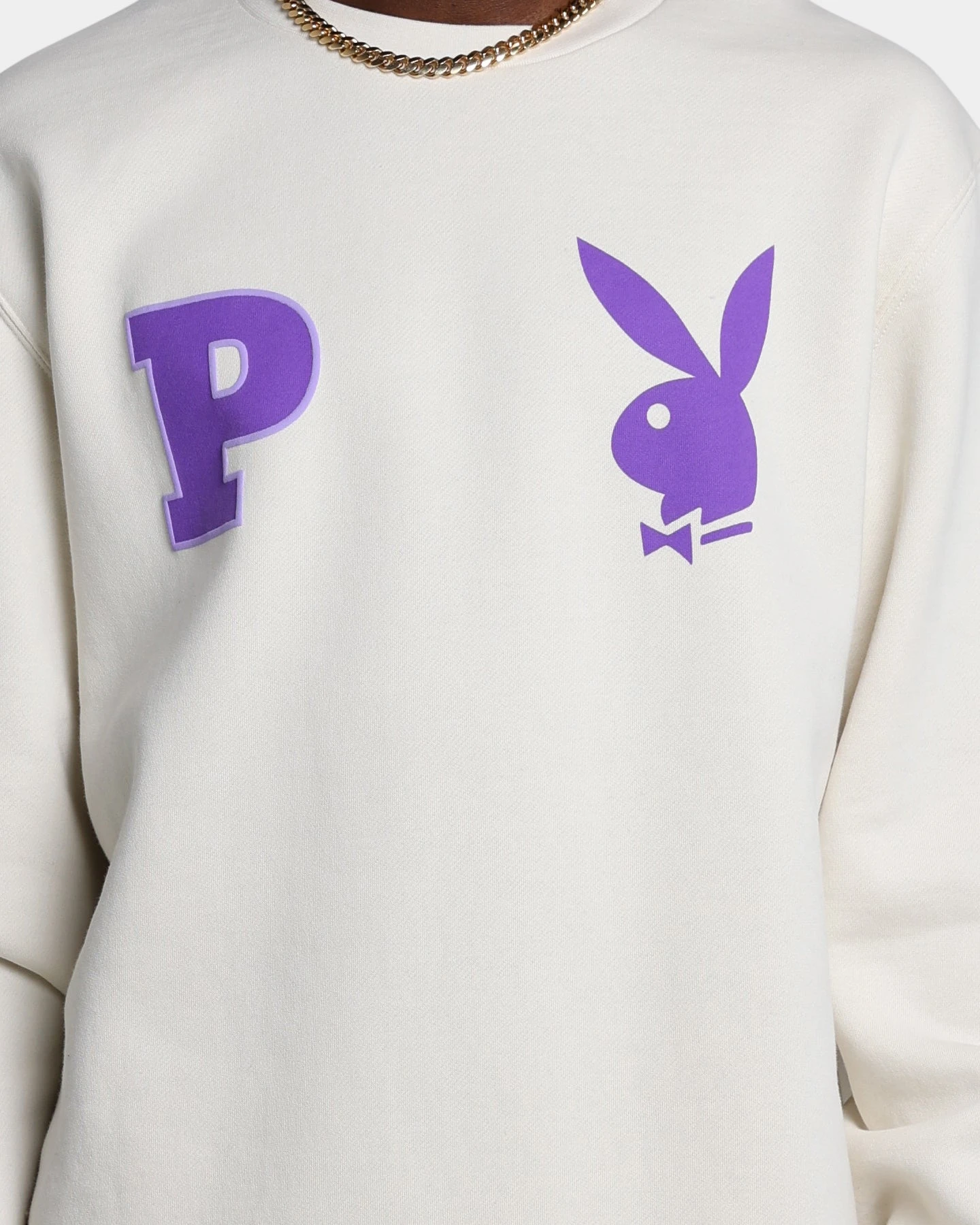 Playboy By Culture Kings Varsity Crewneck Ecru 7 Playboy By Culture Kings Varsity Crewneck Ecru - Image 5