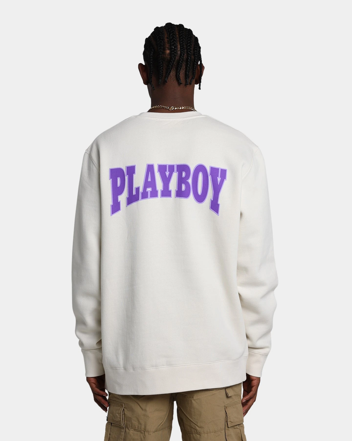 Playboy By Culture Kings Varsity Crewneck Ecru 8 Playboy By Culture Kings Varsity Crewneck Ecru - Image 6