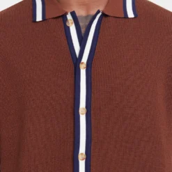 XXIII Diego Button Up Shirt Brown/Navy/White -Nuvora Fit Sales 02042571 YB502 mens 0030