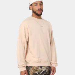 MNML Vintage Wash Crewneck Cream -Nuvora Fit Sales 02042883 YC600 mens 0050