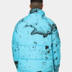 Saint Morta Acid Puffer Jacket Cyan/Black -Nuvora Fit Sales 02042982 YD727 mens 0040